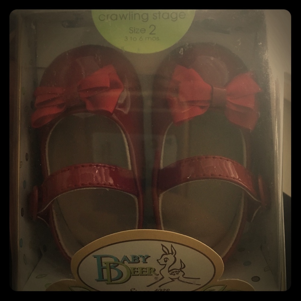 Red bow size 2 dress shoes